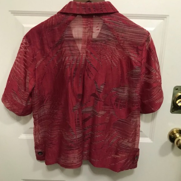 Wine coloured Anthropolgie blouse - Picture 2 of 5